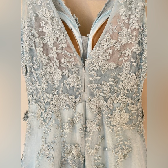 XSCAPE dress, David’s Bridal. Very form fitting around waist, ball gown style. - Picture 2 of 8